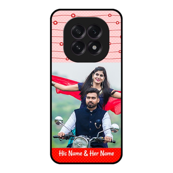 Oppo F29 5G Custom Glass Phone Case - Red Pattern Case Design