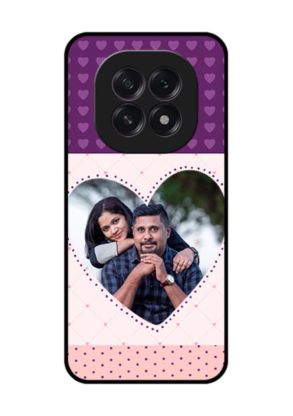 Oppo F29 5G Custom Glass Phone Case - Violet Love Dots Design