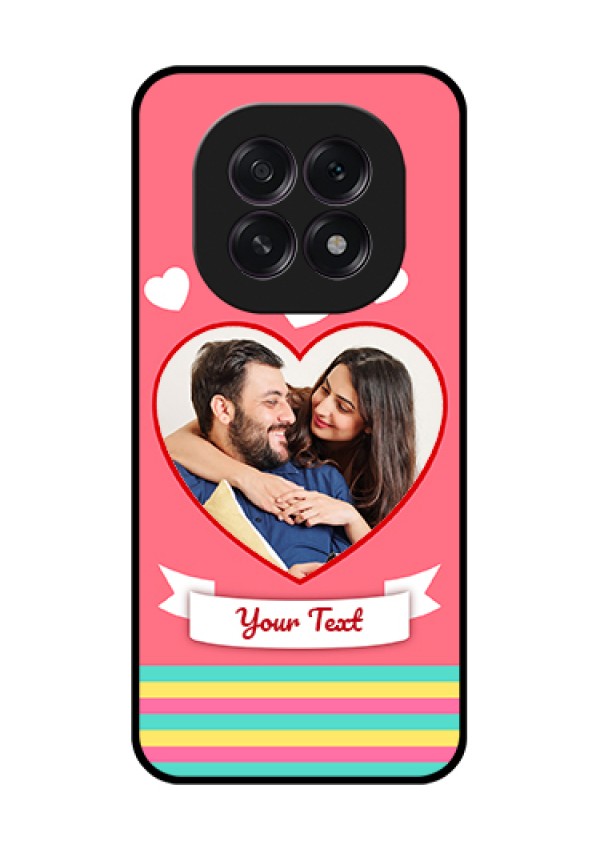 Oppo F29 5G Custom Glass Phone Case - Love Shapes Doodle Design