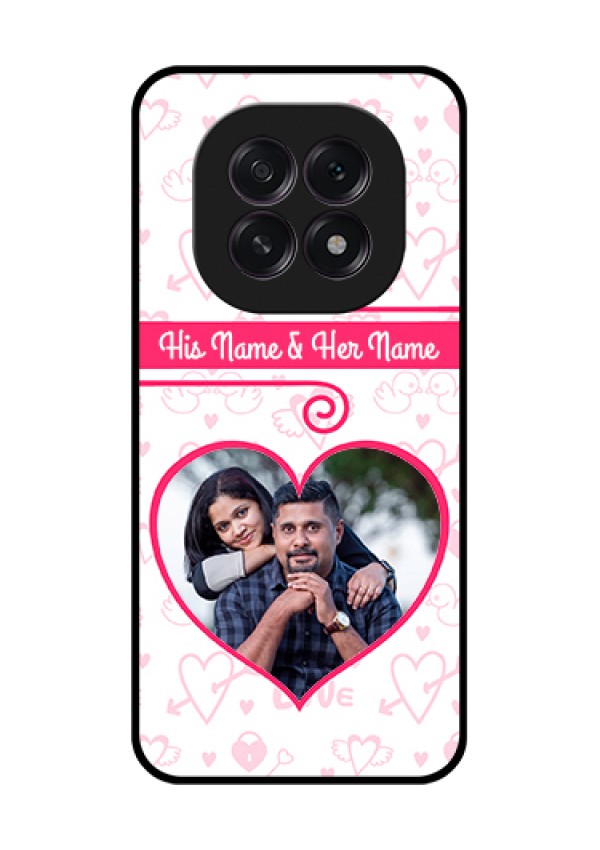 Oppo F29 5G Custom Glass Phone Case - Heart Shape Love Design