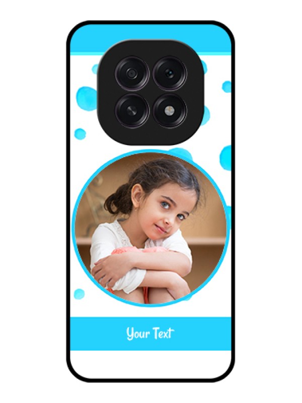 Custom Oppo F29 5G Custom Glass Phone Case - Blue Bubbles Pattern Design