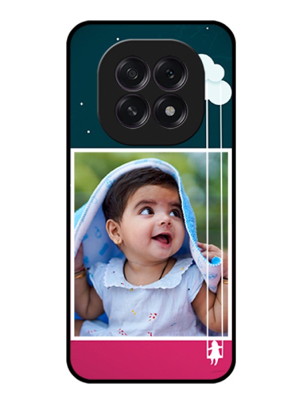 Custom Oppo F29 5G Custom Glass Phone Case - Cute Girl With Cloud Design