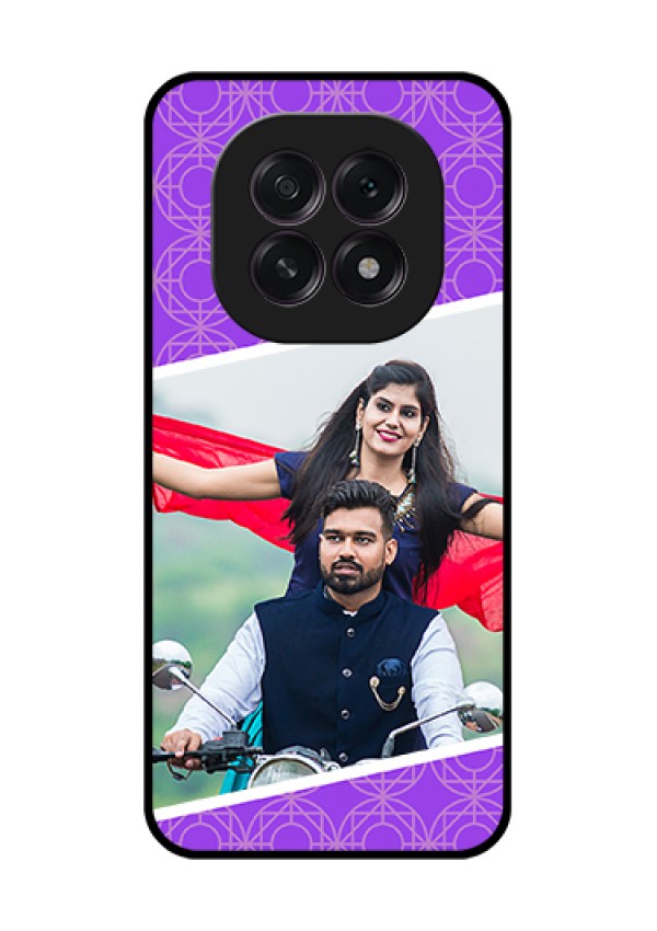 Oppo F29 5G Custom Glass Phone Case - Violet Color Pattern Design