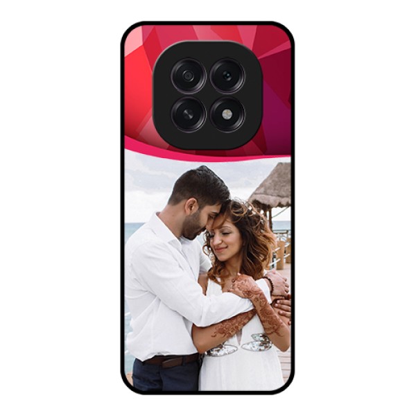 Oppo F29 5G Custom Glass Phone Case - Red Abstract Design