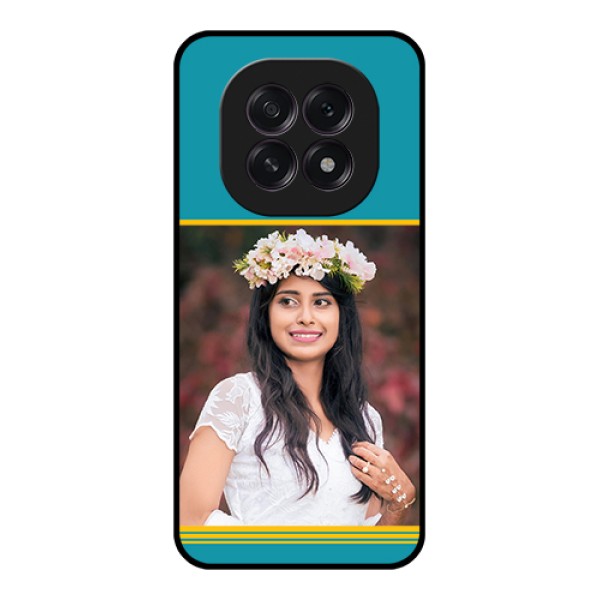 Oppo F29 5G Custom Glass Phone Case - Yellow & Blue Design