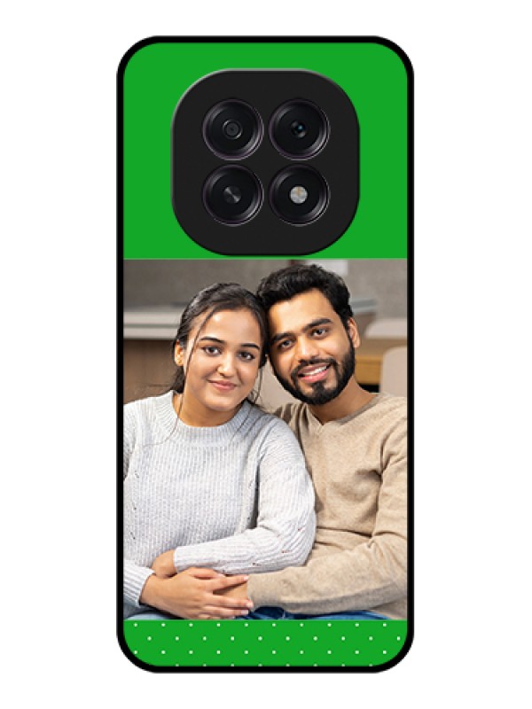 Custom Oppo F29 5G Custom Glass Phone Case - Green Pattern Design