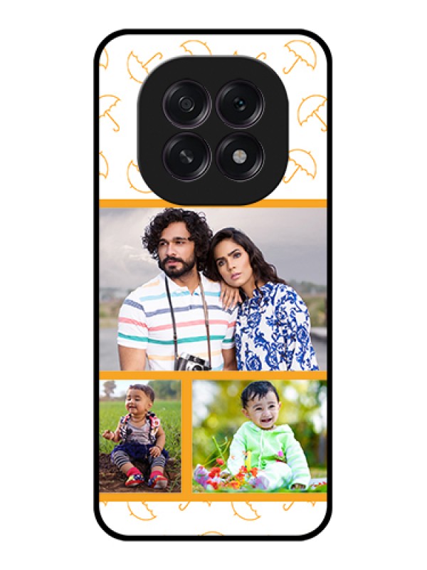 Custom Oppo F29 5G Custom Glass Phone Case - Yellow Pattern Design