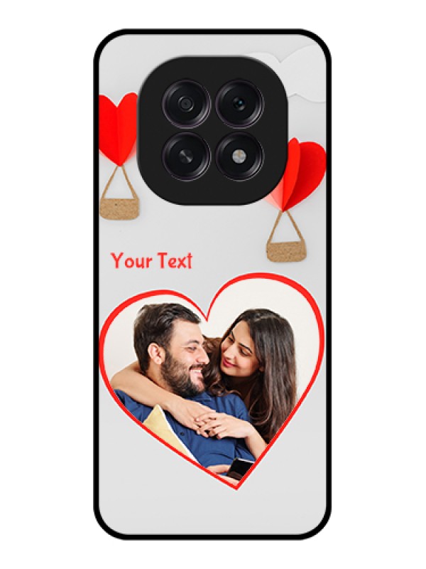 Custom Oppo F29 5G Custom Glass Phone Case - Parachute Love Design