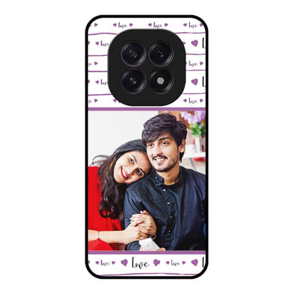 Oppo F29 5G Custom Glass Phone Case - Couples Heart Design