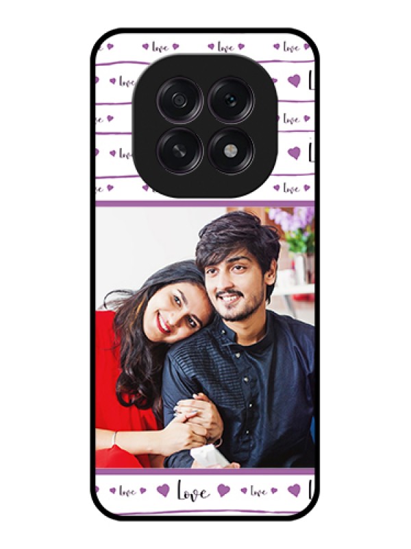 Custom Oppo F29 5G Custom Glass Phone Case - Couples Heart Design