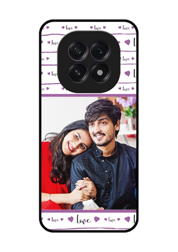 Oppo F29 5G Custom Glass Phone Case - Couples Heart Design
