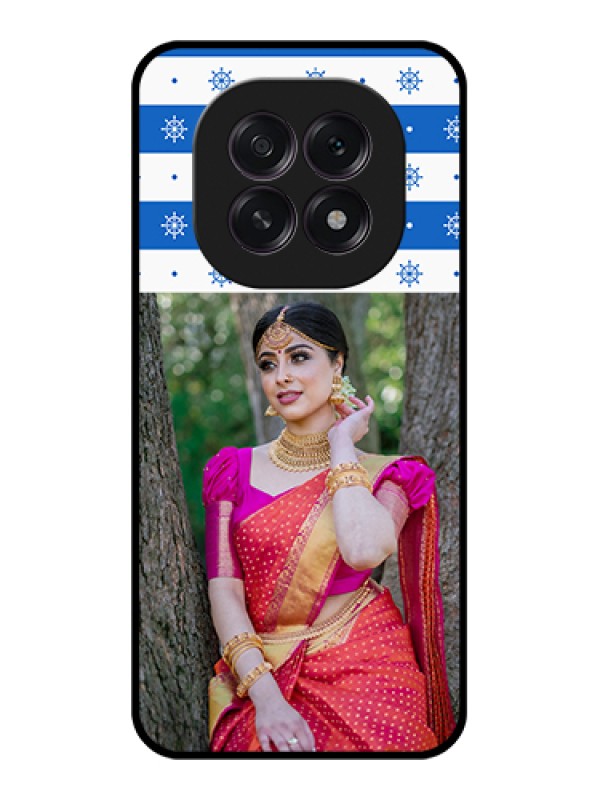 Custom Oppo F29 5G Custom Glass Phone Case - Snow Pattern Design