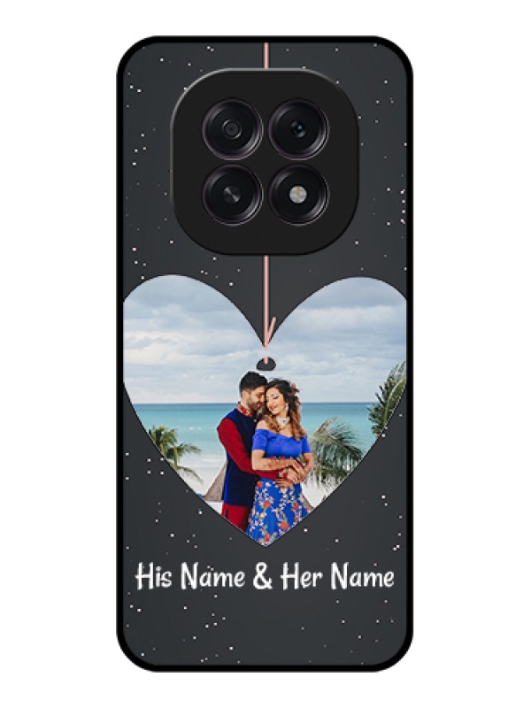 Custom Oppo F29 5G Custom Glass Phone Case - Hanging Heart Design