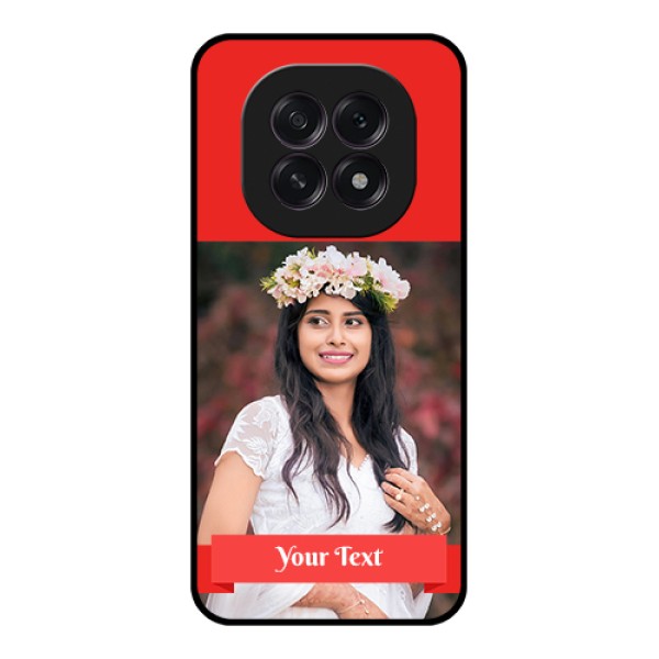 Oppo F29 5G Custom Glass Phone Case - Simple Red Color Design