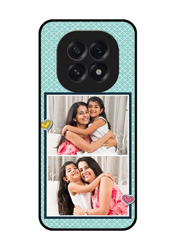 Oppo F29 5G Custom Glass Phone Case - 2 Image Holder With Pattern Design
