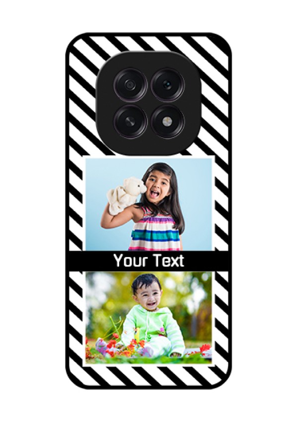 Oppo F29 5G Custom Glass Phone Case - Black And White Stripes Design