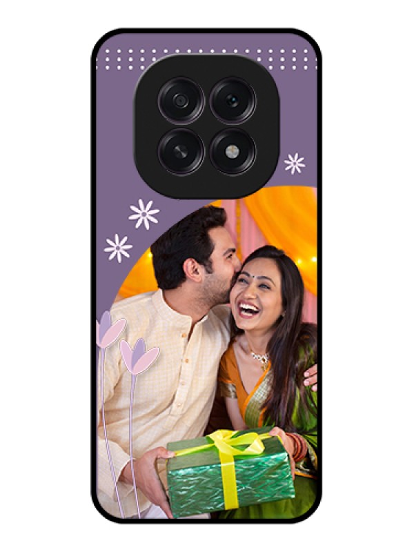 Custom Oppo F29 5G Custom Glass Phone Case - Lavender Flowers Design