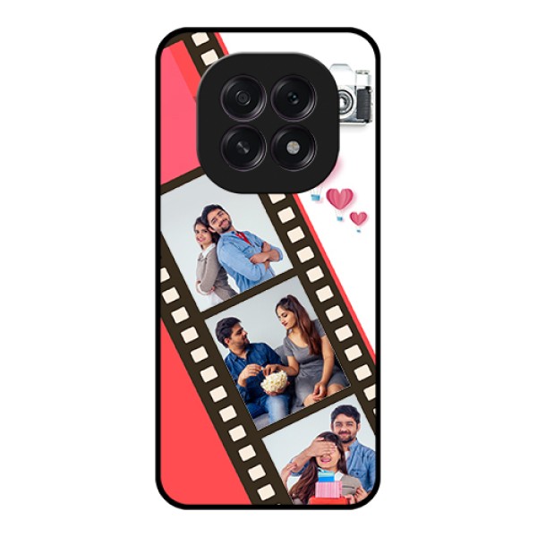 Oppo F29 5G Custom Glass Phone Case - 3 Image Holder With Film Reel