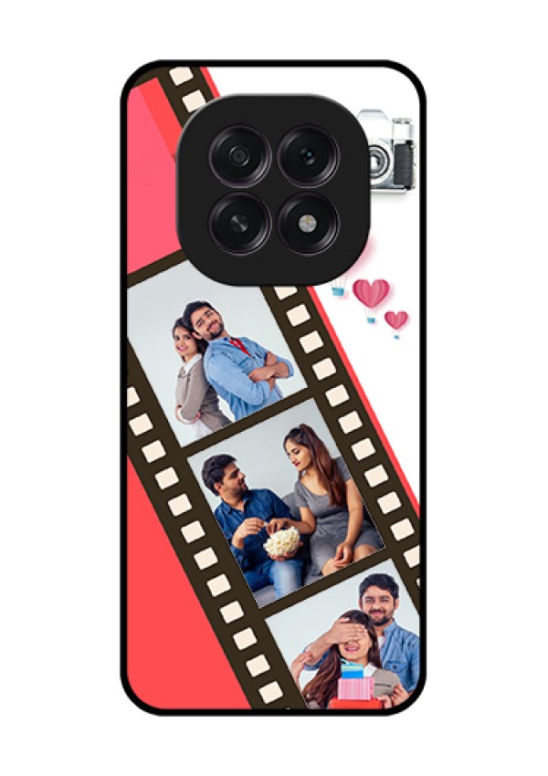 Oppo F29 5G Custom Glass Phone Case - 3 Image Holder With Film Reel