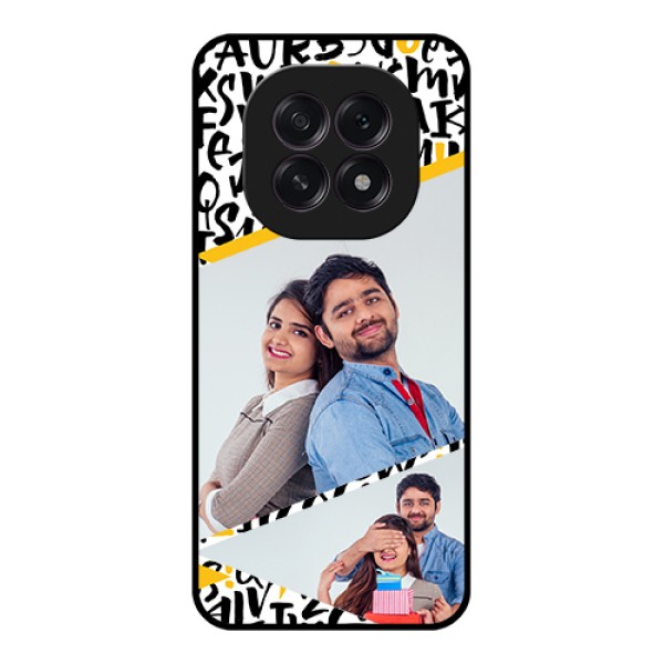 Oppo F29 5G Custom Glass Phone Case - Letters Pattern Design