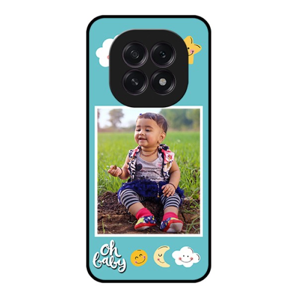 Oppo F29 5G Custom Glass Phone Case - Smiley Kids Stars Design