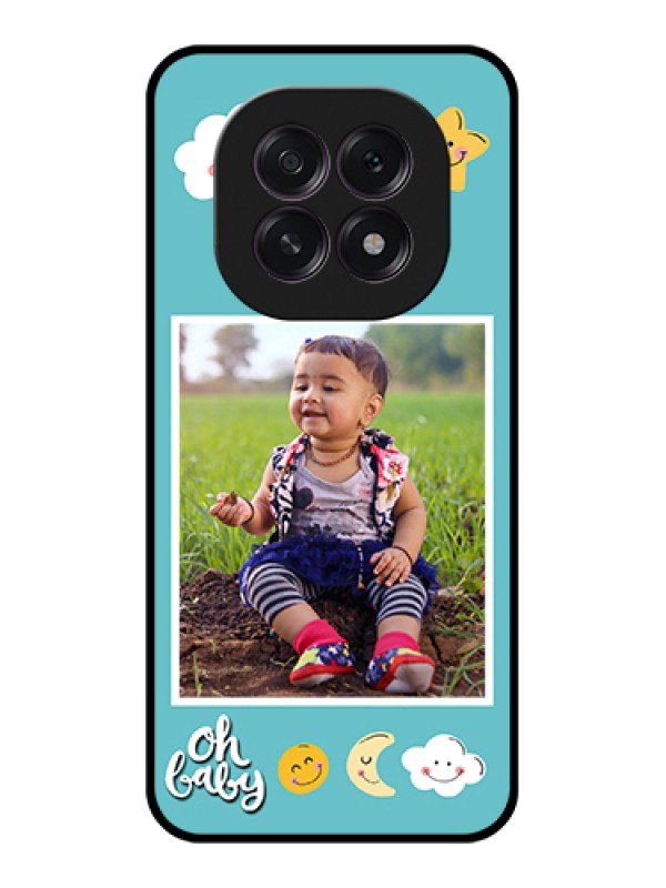 Custom Oppo F29 5G Custom Glass Phone Case - Smiley Kids Stars Design