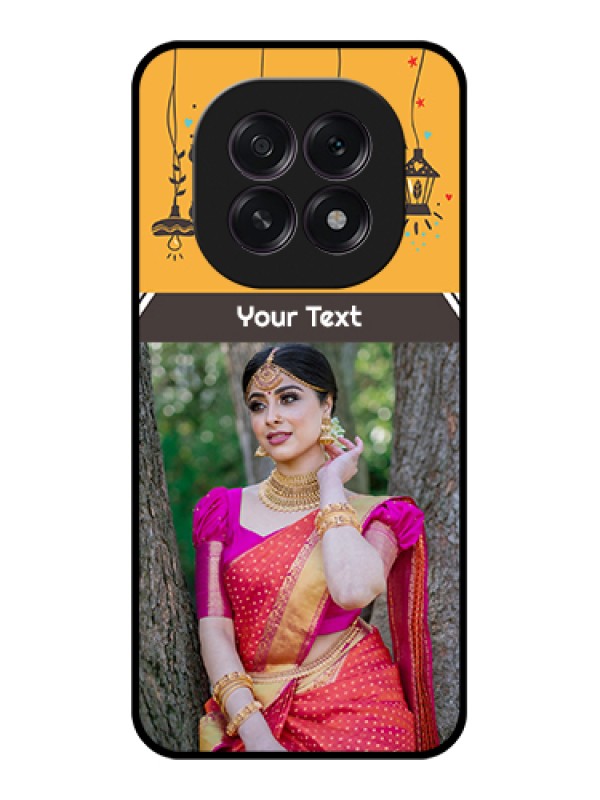 Custom Oppo F29 5G Custom Glass Phone Case - With Family Picture And Icons