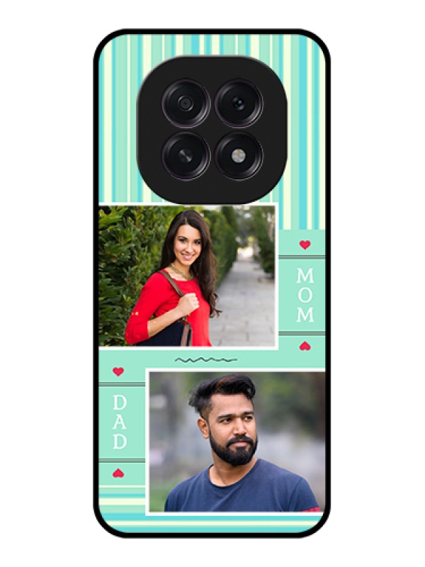 Custom Oppo F29 5G Custom Glass Phone Case - Mom & Dad Pic Design