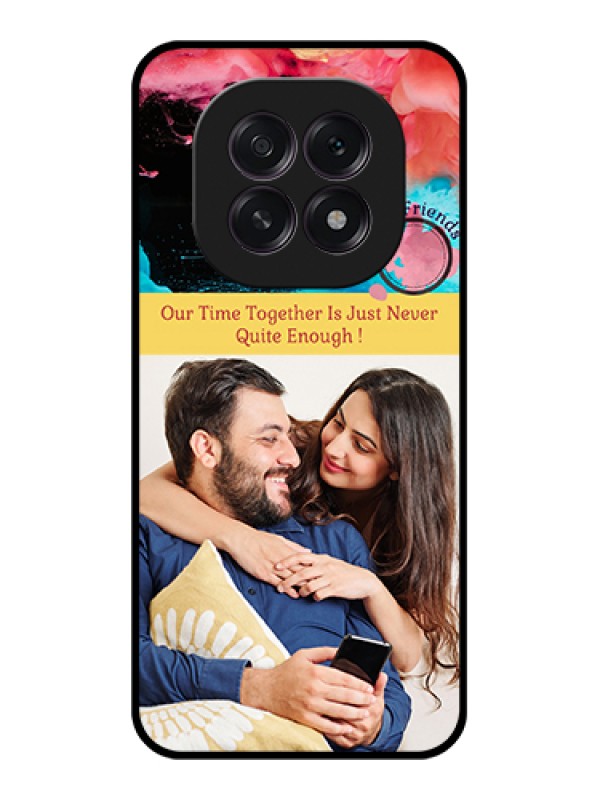 Custom Oppo F29 5G Custom Glass Phone Case - Quote With Acrylic Painting Design