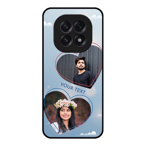 Oppo F29 5G Custom Glass Phone Case - Blue Color Couple Design