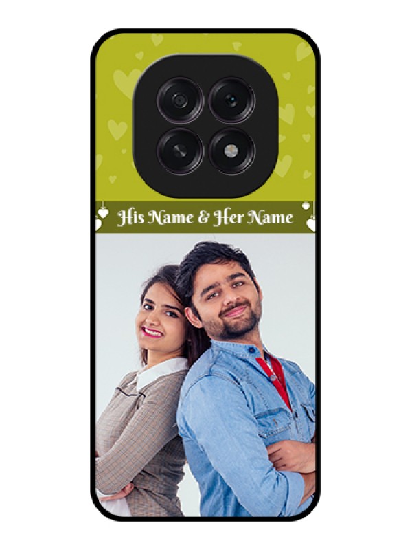 Custom Oppo F29 5G Custom Glass Phone Case - You & Me Heart Design