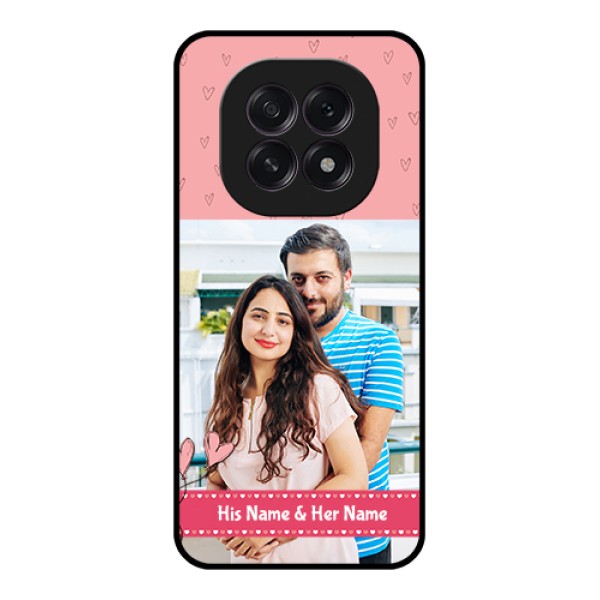 Oppo F29 5G Custom Glass Phone Case - Love Design Peach Color Oppo F29 5G Custom Glass Phone Case - Love Design Peach Color