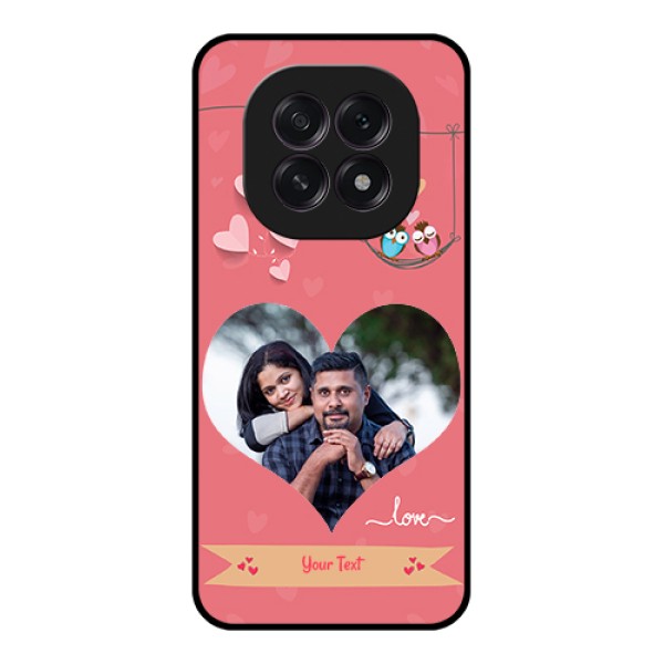 Oppo F29 5G Custom Glass Phone Case - Peach Color Love Design Oppo F29 5G Custom Glass Phone Case - Peach Color Love Design