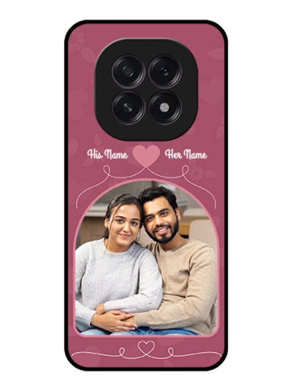 Custom Oppo F29 5G Custom Glass Phone Case - Love Floral Design