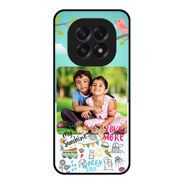 Oppo F29 5G Custom Glass Phone Case - Doodle Love Design