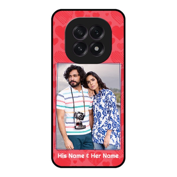 Oppo F29 5G Custom Glass Phone Case - With Red Heart Symbols Design Oppo F29 5G Custom Glass Phone Case - With Red Heart Symbols Design