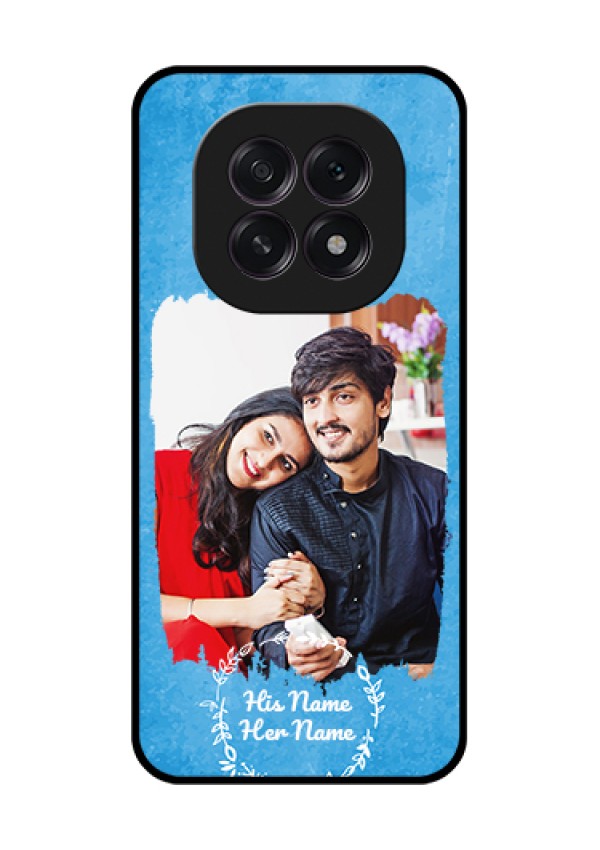 Oppo F29 5G Custom Glass Phone Case - Blue Color Vintage Design