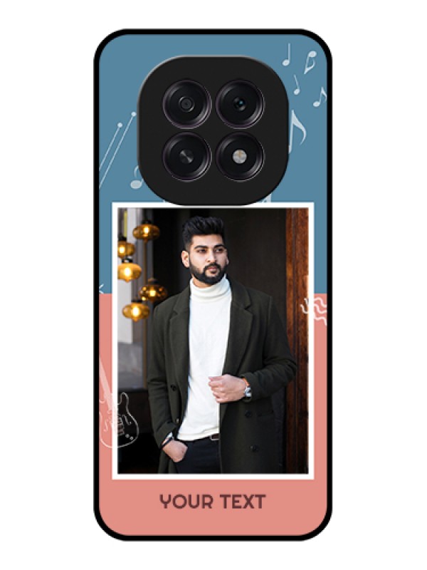 Custom Oppo F29 5G Custom Glass Phone Case - With Color Musical Note Design