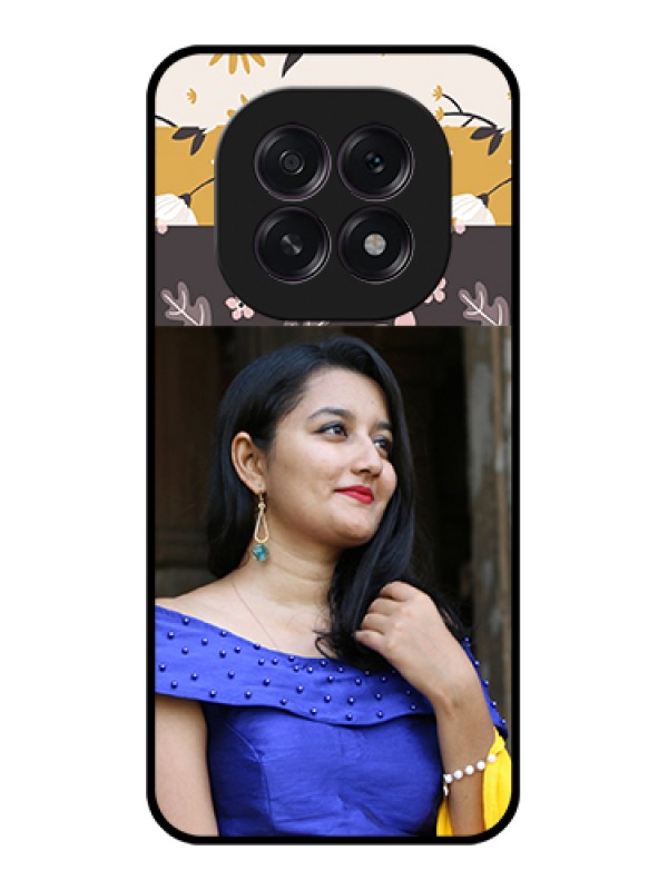 Custom Oppo F29 5G Custom Glass Phone Case - Stylish Floral Design