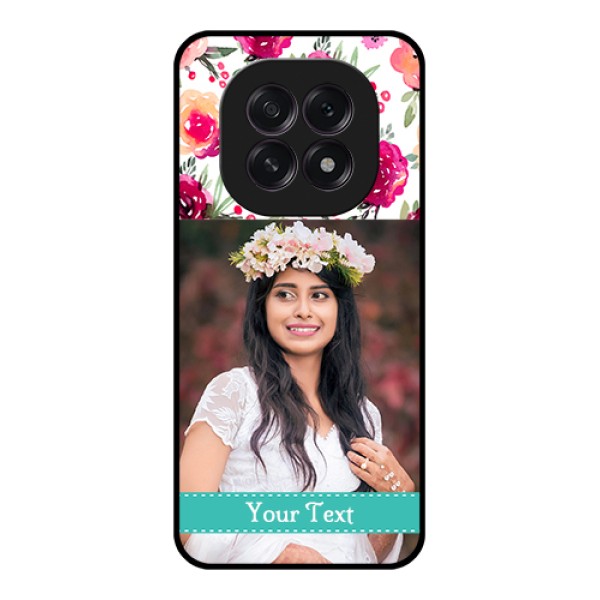 Oppo F29 5G Custom Glass Phone Case - Water Colors Floral Design Oppo F29 5G Custom Glass Phone Case - Water Colors Floral Design