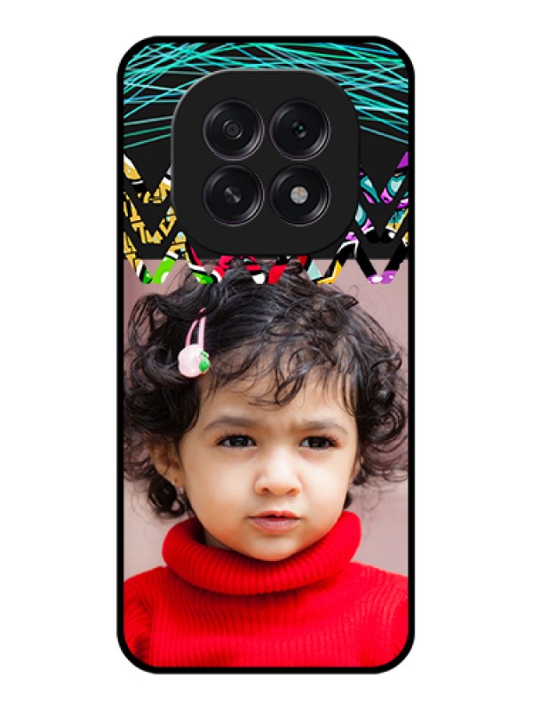 Custom Oppo F29 5G Custom Glass Phone Case - Neon Abstract Design