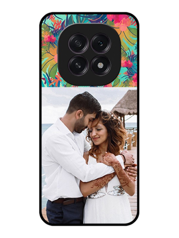 Custom Oppo F29 5G Custom Glass Phone Case - Watercolor Floral Design