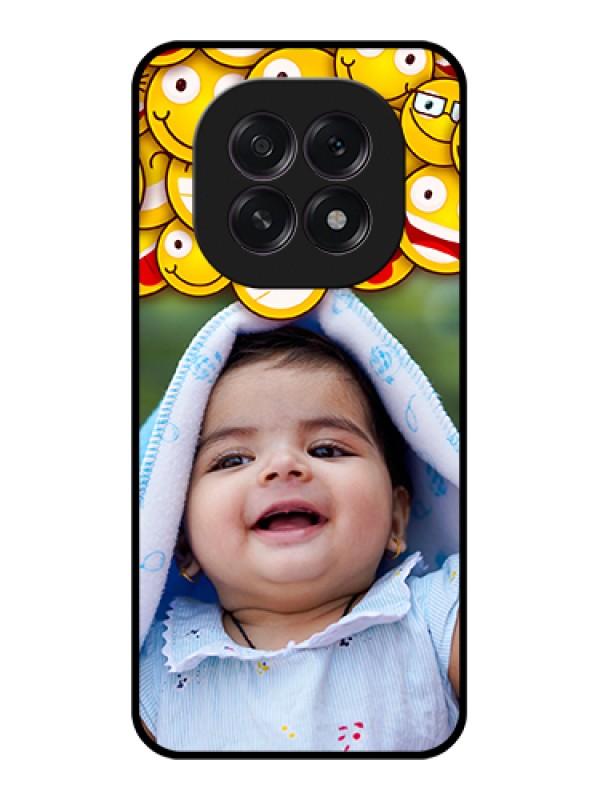 Custom Oppo F29 5G Custom Glass Phone Case - With Smiley Emoji Design