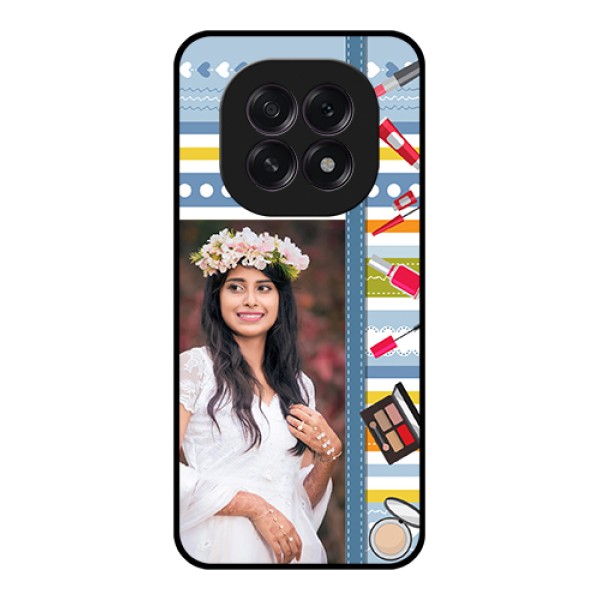 Oppo F29 5G Custom Glass Phone Case - Makeup Icons Design