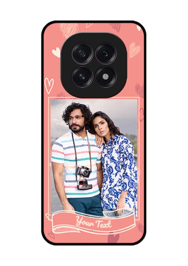 Oppo F29 5G Custom Glass Phone Case - Love Doodle Art Design