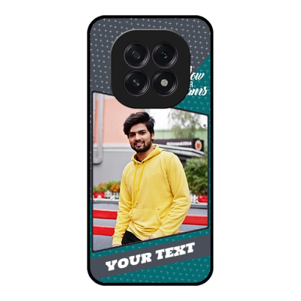 Oppo F29 5G Custom Glass Phone Case - Background Pattern Design With Quote
