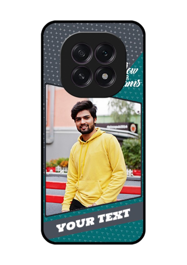 Oppo F29 5G Custom Glass Phone Case - Background Pattern Design With Quote