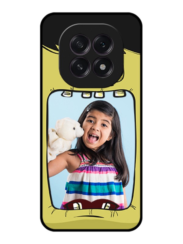 Custom Oppo F29 5G Custom Glass Phone Case - Cartoon Monster Back Case Design