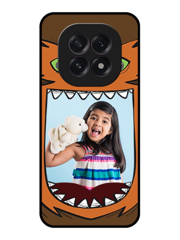 Custom Oppo F29 5G Custom Glass Phone Case - Owl Monster Back Case Design