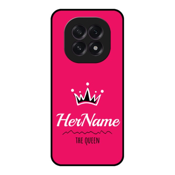 Oppo F29 5G Custom Glass Phone Case - Queen With Name Design Oppo F29 5G Custom Glass Phone Case - Queen With Name Design